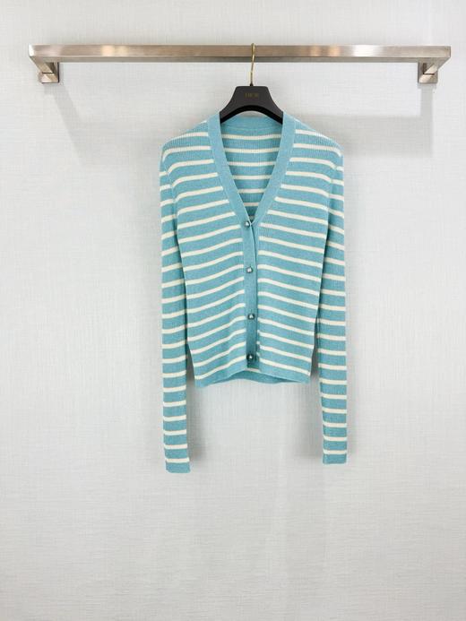 TY321- Dior  25  春夏新款条纹V领针织开衫(PG*MM) 商品图1