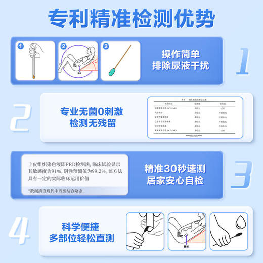 可孚病毒检测试纸自检试剂卡男性自测尖锐湿疣宫颈癌女性筛查hpv 商品图2