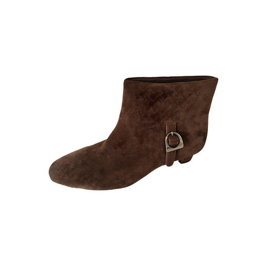 Westory2025年冬季老钱风宽筒小靴羊京内敛圆头猫跟短靴W25DS85191 商品图8