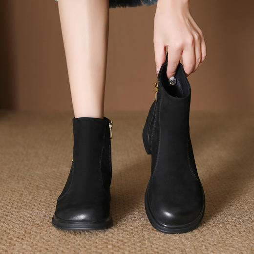 FR 85109复古马丁靴时尚平底软底短靴 商品图3