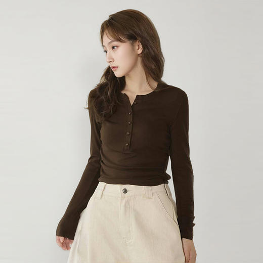 baozro法式亨利领针织打底衫FS-1635 商品图5