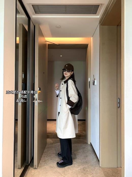 LO*W CLASSIC同款  宽松落肩复古法式长款风衣 商品图12