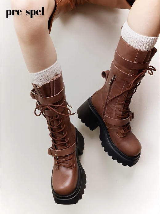 漫画腿绑带马丁靴 商品图1