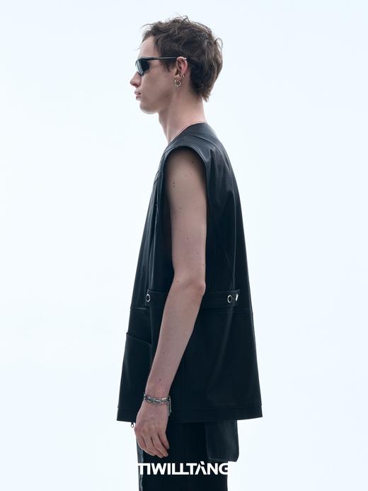 TIWILLTANG 启世录“楠钼”袢带活页无领西装马甲休闲拉链上衣男 商品图1