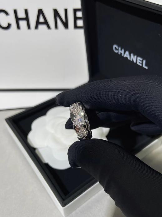TB36-香奈儿菱格纹宽版镶钻戒指（XK） 商品图7
