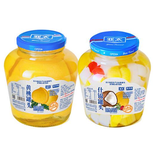 【10.9元/瓶】真市美X亚太联名款黄桃/什锦罐头1080g 商品图0