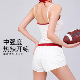 【限时秒】YOGACODE【火树银花系列】撞色挂脖瑜伽背心女固定杯遮副乳吊带运动内衣V型领内搭健身上衣DWC125614