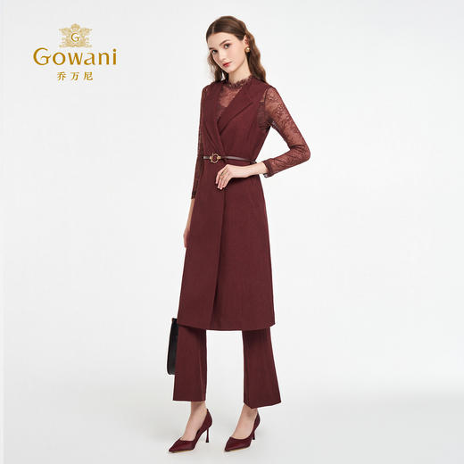 乔万尼2025秋新品通勤H型立体修身剪裁自带气场马甲ED3H219 商品图3