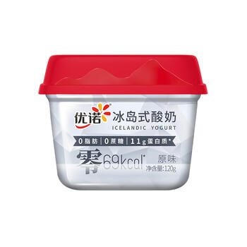优诺（yoplait）冰岛式原味酸奶120g*2杯 0蔗糖0脂肪 低温酸牛奶 代餐轻食 商品图2