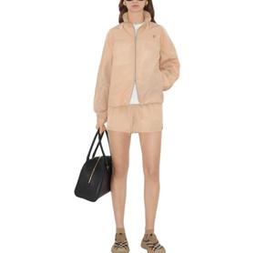 TY27-Burberry博柏利 SS25 纯色连帽双向拉链开合夹克外套 女款（QQ）
