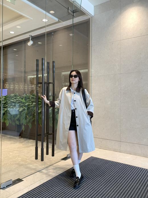 LO*W CLASSIC同款  宽松落肩复古法式长款风衣 商品图10