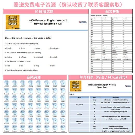 【书本套装】原版 1000 2000 4000词 Essential English Words 小学英语常见词英语单词词典剑桥KET/PET雅思核心词汇大全 商品图3
