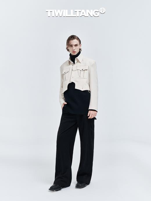 TIWILLTANG启世录“玺樾”原创设计黑白重工中山装秋季长袖男夹克 商品图2