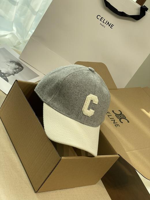 MJ47-赛琳 Celine 官网羊毛拼色棒球帽 毛呢料(COCO) 商品图5