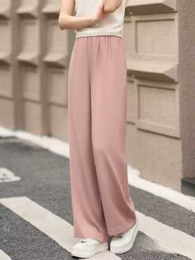 11.11直降到底！！（不支持退）【超值特卖】粉色简约休闲直筒裤卫裤-喜出