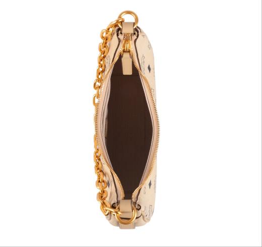 【超惠秒】MCM 女士 百搭经典米色小号真皮腋下包/单肩包12446 商品图6