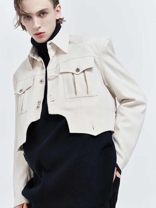 TIWILLTANG启世录“玺樾”原创设计黑白重工中山装秋季长袖男夹克 商品图4