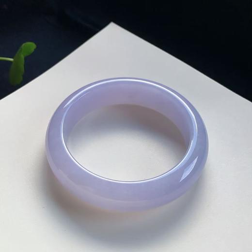 高货紫罗兰色翡翠手镯 传家宝温润圆满中式翡翠手镯49625031816H（一口价） 商品图2