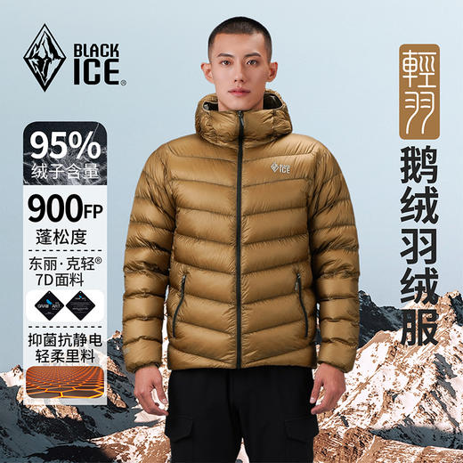 冬季新品黑冰900蓬羽绒服男户外防寒保暖轻量鹅绒连帽外套8604 商品图1