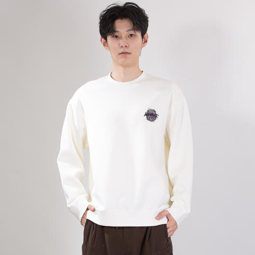 DRONKOO 2025 圆领左胸后幅刺绣字母彩色晕染中厚卫衣 商品图2