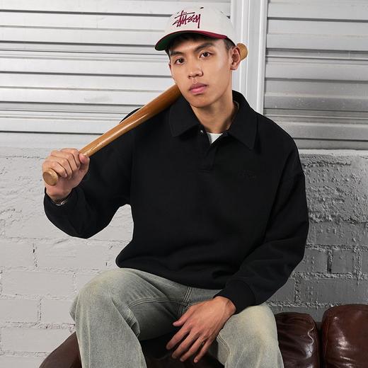 有志者UZIS美式运动卫衣男秋季休闲宽松篮球跑步POLO领上衣云游 商品图6