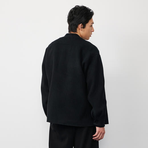 NPC潮牌100%绵羊毛新中式盘扣短款毛呢大衣休闲复古外套NP57WC39 商品图3