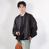 DRONKOO 2025 棒球领斜口袋袋盖左袖金属拉链贴袋中厚夹克 商品缩略图2