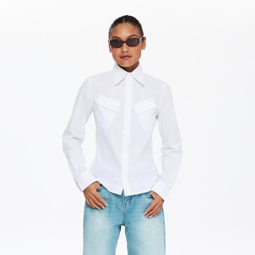 oneup口袋收腰衬衫 商品图0