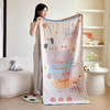 【品牌直发】加倍生活  A类全棉卡通四层纱布浴巾/多功能披肩 75*150cm 新疆棉吸水吸汗大毛巾 洗浴巾午睡休闲薄毯子 商品缩略图1