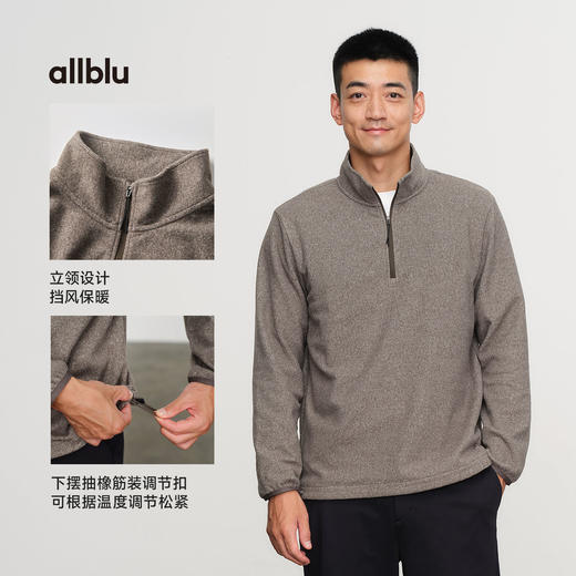 【当季主推】allblu幼岚男装【云立绒】"质地轻盈如云"男士立领卫衣｜蓬松保暖 商品图4