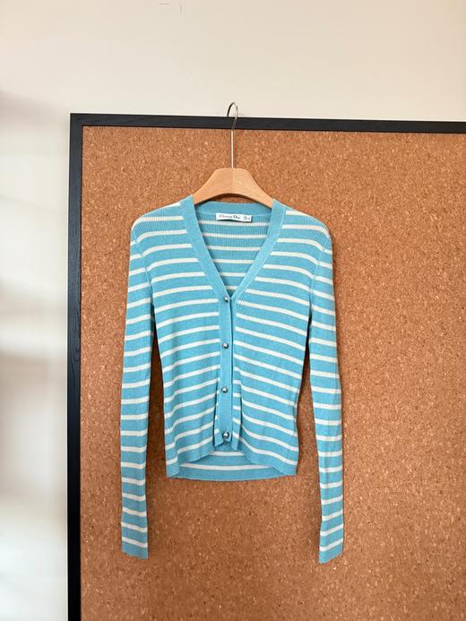 TY321- Dior  25  春夏新款条纹V领针织开衫(PG*MM) 商品图0