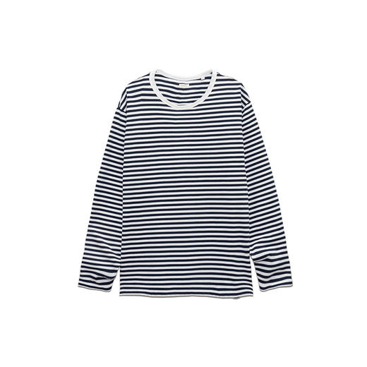 nanamica COOLMAX Stripe Jersey L/S 男女款透气干爽条纹长袖T恤 商品图4