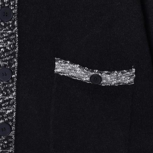 72332SDSA男士秋冬新款痞帅男装针织拼接V领纽扣毛衣百搭开衫上衣气质 商品图3