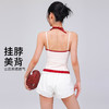 【限时秒】YOGACODE【火树银花系列】撞色挂脖瑜伽背心女固定杯遮副乳吊带运动内衣V型领内搭健身上衣DWC125614 商品缩略图3