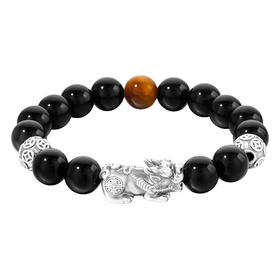 卡蒂罗/KADER 新中式纯银招财貔貅吞金兽本命年转运珠八方来财 国潮复古精致百搭吉祥如意