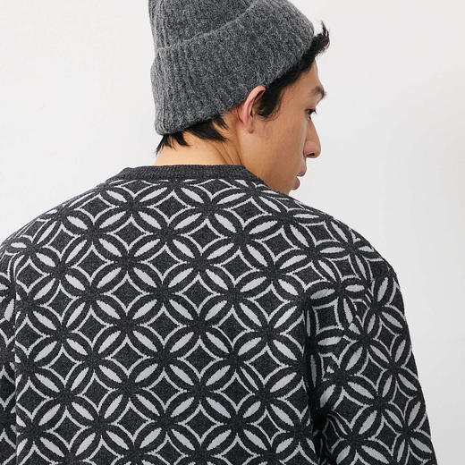 NPC潮牌复古老钱满印【钱币元宝】针织毛衣圆领财神系列新NP57SW58 商品图2