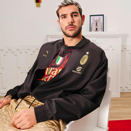 小李子PUMA彪马AC米兰男款足球运动训练赛前针织外套男773401 04 商品图1