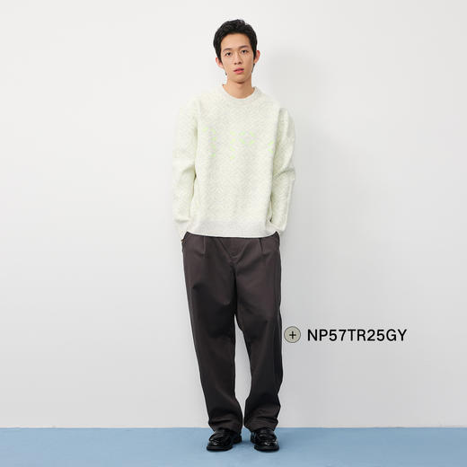 NPC潮牌复古老钱满印【钱币元宝】针织毛衣圆领财神系列新NP57SW58 商品图1