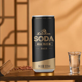 崂山中华老字号苏打水无糖饮料 320ml*24罐整箱装零糖零脂零卡 商品图6