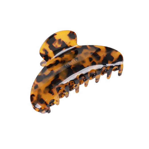 三彩2025新款玳瑁纹醋酸带抓发夹轻奢老钱风通勤约会精致法式头饰 商品图2