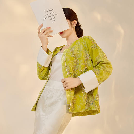 SS N8002中式国风亮片刺绣外套轻奢复古珠绣上衣 商品图3