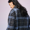 NPC潮牌绵羊毛混纺格纹翻领拉链夹克男毛呢大衣短款秋冬NP57TJ50 商品缩略图2