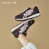 西遇复古德训鞋女新款秋季拼色百搭休闲鞋舒适透气厚底运动鞋K1857049 商品缩略图4