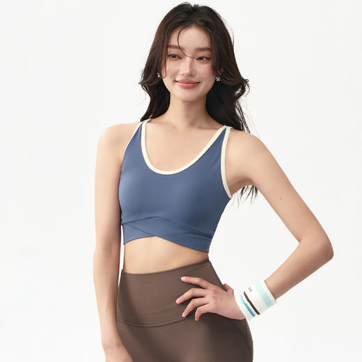 【限时秒】YOGACODE【火树银花系列】玻尿酸瑜伽背心女固定杯跑步防震聚拢运动文胸DWC125621 商品图2