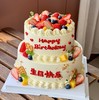 【优品系列】---双层【水果草莓生日快乐】水果生日蛋糕 商品缩略图0