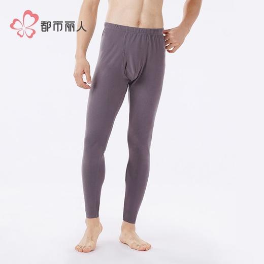 都市丽人打底裤男士保暖裤阳离子罗纹绒单层打底裤薄九分裤男裤FL 商品图1