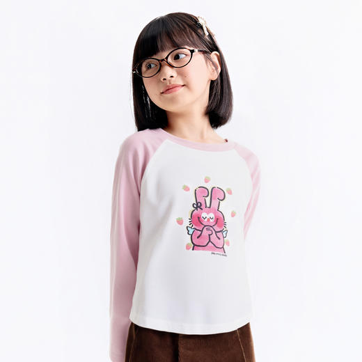 Annil联名款【Hello奶丝兔】女童圆领长袖针织衫秋季新款安奈儿童装EG531697 商品图2