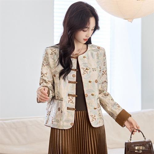 2025秋装新款重工刺绣撞色新中式短外套YJLY8609 商品图4