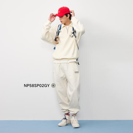 NPC潮牌胸口刺绣【达利的钟】半开襟拉链卫衣男新款秋季NP58ST10 商品图1