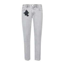 EMPORIO ARMANI 阿玛尼 男士徽标贴片牛仔裤 灰色 EM000121 AF17494 M8002
